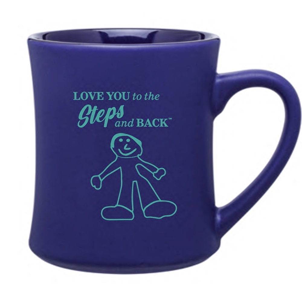 Love you to the Steps and Back 15 oz Blue Mug